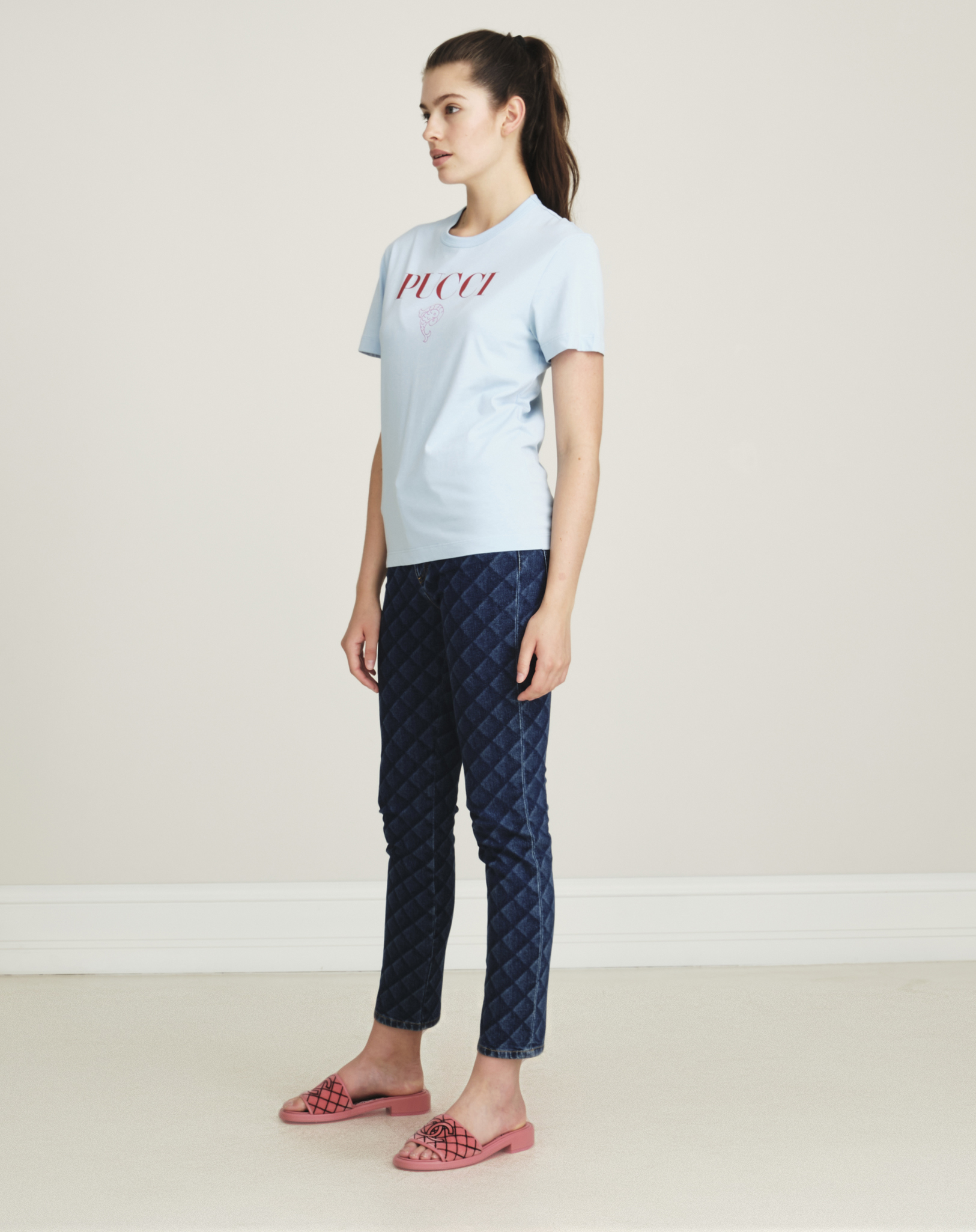 Emilio Pucci - Blue Cotton Tshirt